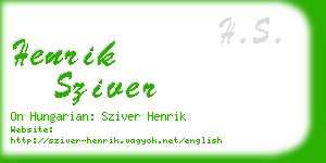 henrik sziver business card